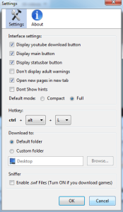 FVD download youtube videos screen 2 settings