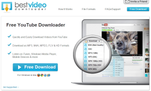 Best Video Downloader site frontpage, download youtube videos plugin