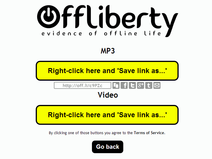 Offliberty.com allows easy download of online stuff for later listening or watching when you have no internet