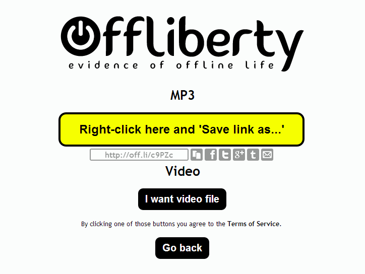 offliberty, very easy download videos from the tube and soundcloud audio and stuff