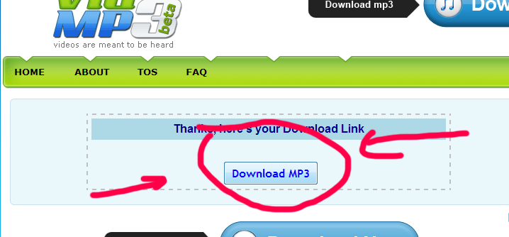 vidtomp3 review safe method save youtube videos as mp3 audio step 4 actual download link showing now