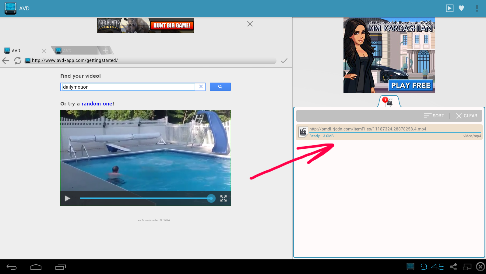 avd android video downloader review step 3 download the video by playing it