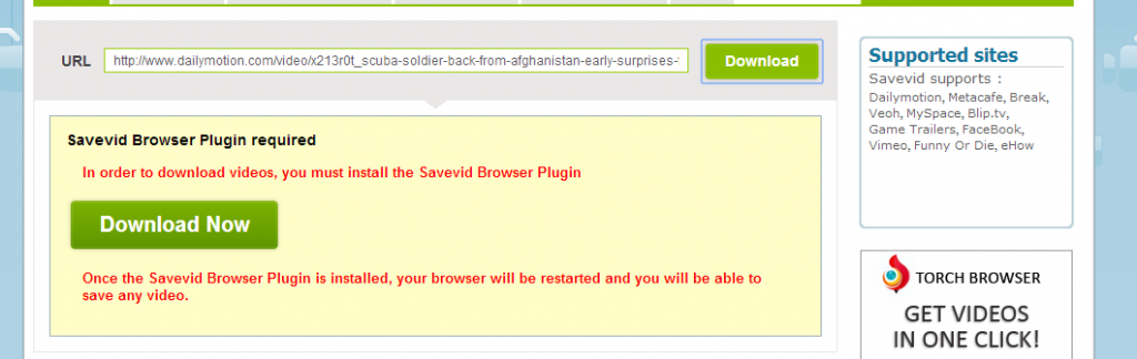 savevid.com download online video and audio trying for dailymotion download - fail