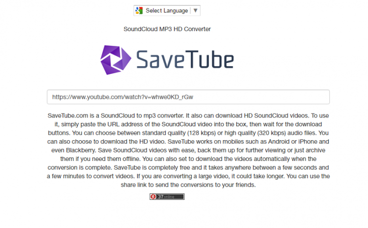 savetube com index page