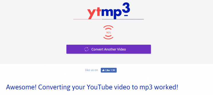 ytmp3.com step2 conversion process indicator