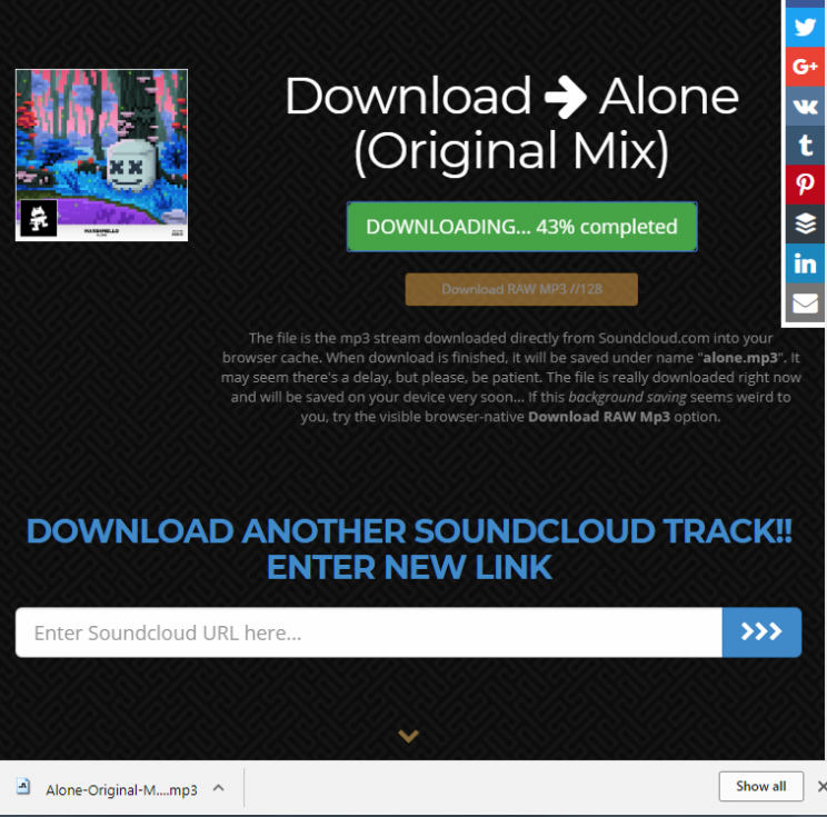 SoundcloudIntoMp3.com download tracks from soundcloud tutorial step 4 download properly renamed mp3