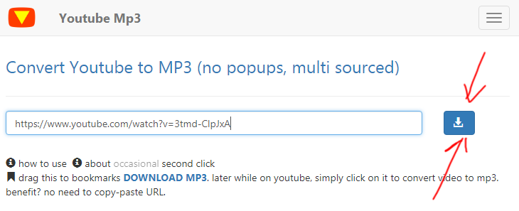 youtubemp3.today tutorial download youtube2mp3 step 2 enter video url in the box