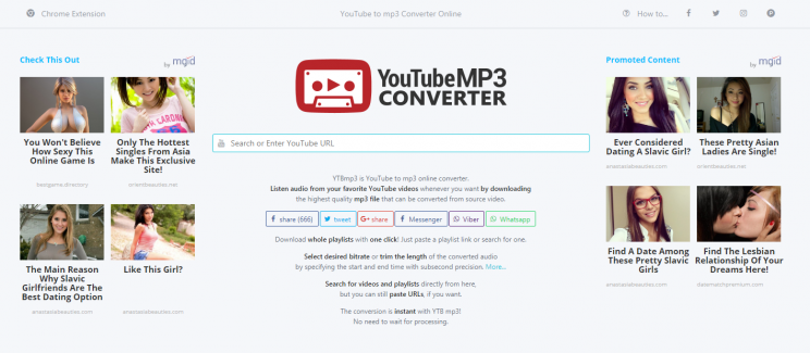 ytbmp3.com review tutorial download youtube to mp3 step 1 front page