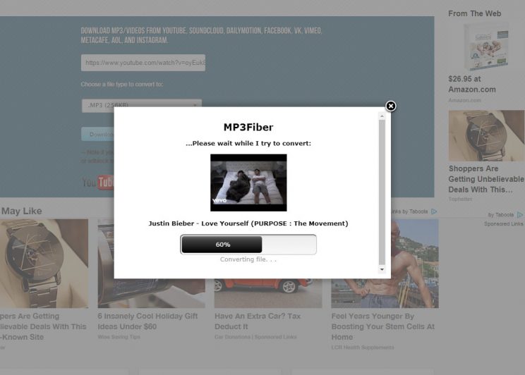 mp3fiber.com review and tutorial step 2 click download to start conversion process