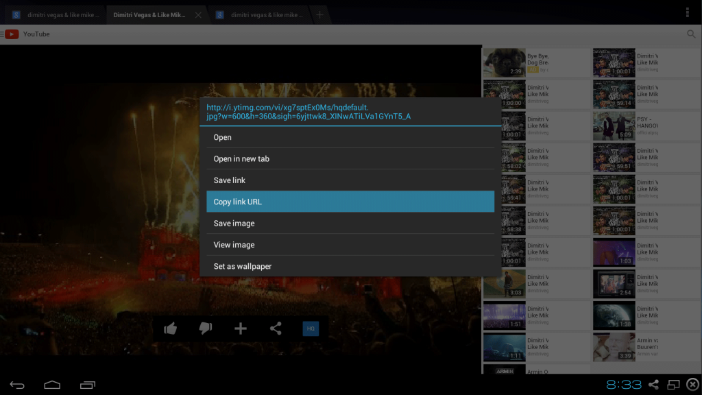download youtube android free offliberty no app - step 3 copy URL by copy and paste