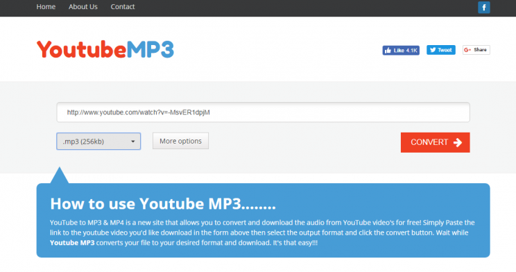 youtubemp3.to quick tutorial and review convert youtube to mp3 step 1 open front page