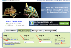 zamzar.com review tutorial step 2 url converter info supply