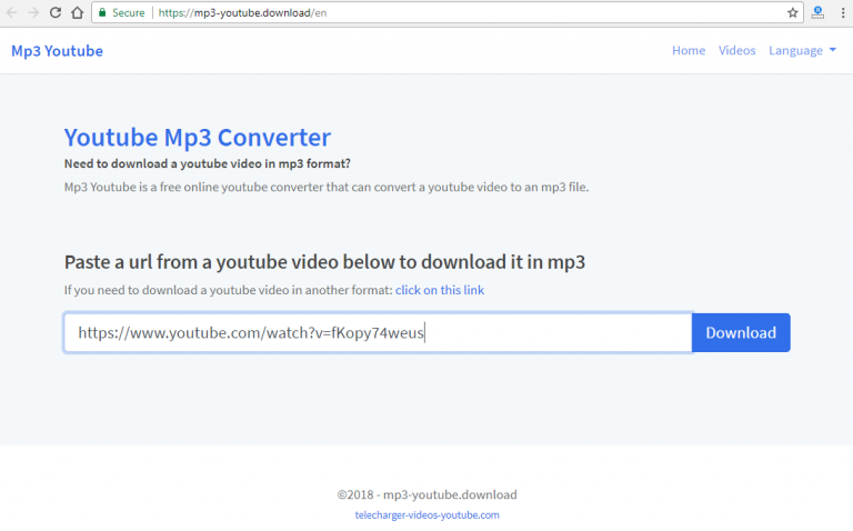 Mp3-youtube.download Review And Tutorial Step 1 Open Front Page Of The 