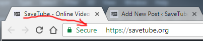 savetube https ssl certificate secure browsing