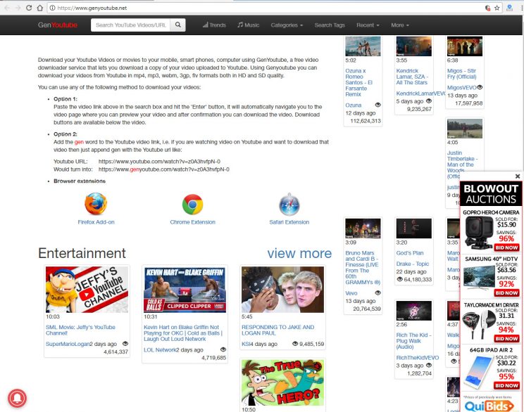 genyoutube review and tutorial step 1 open front page 2 do not use https on this site