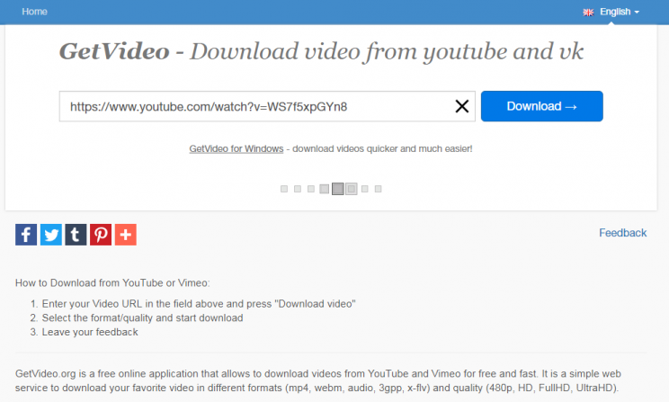 GetVideo.org Review Tutorial Youtube & VK video downloader, quick easy