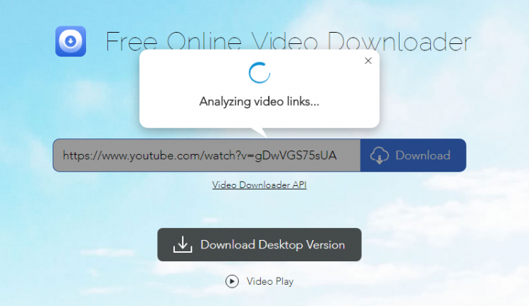 apowersoft free online video downloader review tutorial step 1 2 enter URL analyzing link info