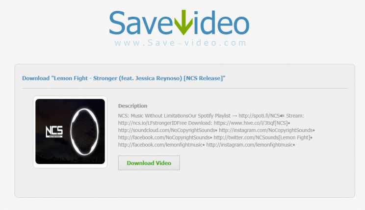save-video.com review tutorial step 2 enter video-URL