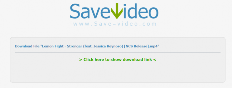 save-video.com review tutorial step 5 click to show link