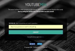 youtubemp4 to review step 1 open frontpage enter video url