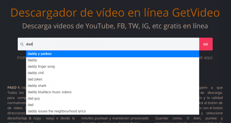 getvideo search suggest