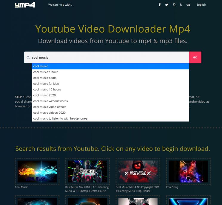 ymp4 download front page search suggest