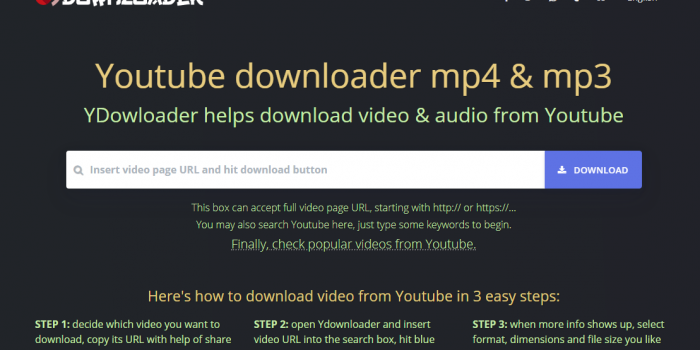 ydownloader front page