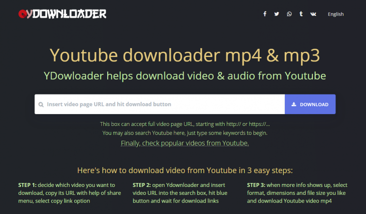 ydownloader front page